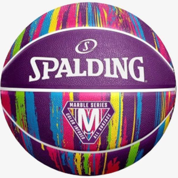 Spalding Marble Series Purple Outdoor Basketball-Size 6